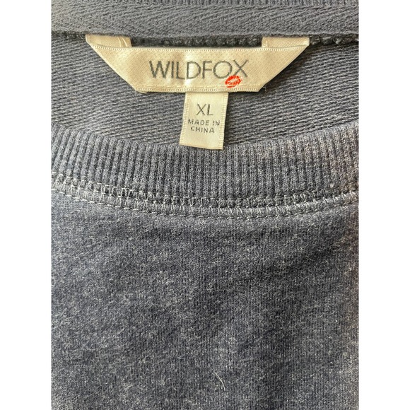 Wildfox Women's Statement Sweatshirt Navy Size XL - Picture 4 of 4